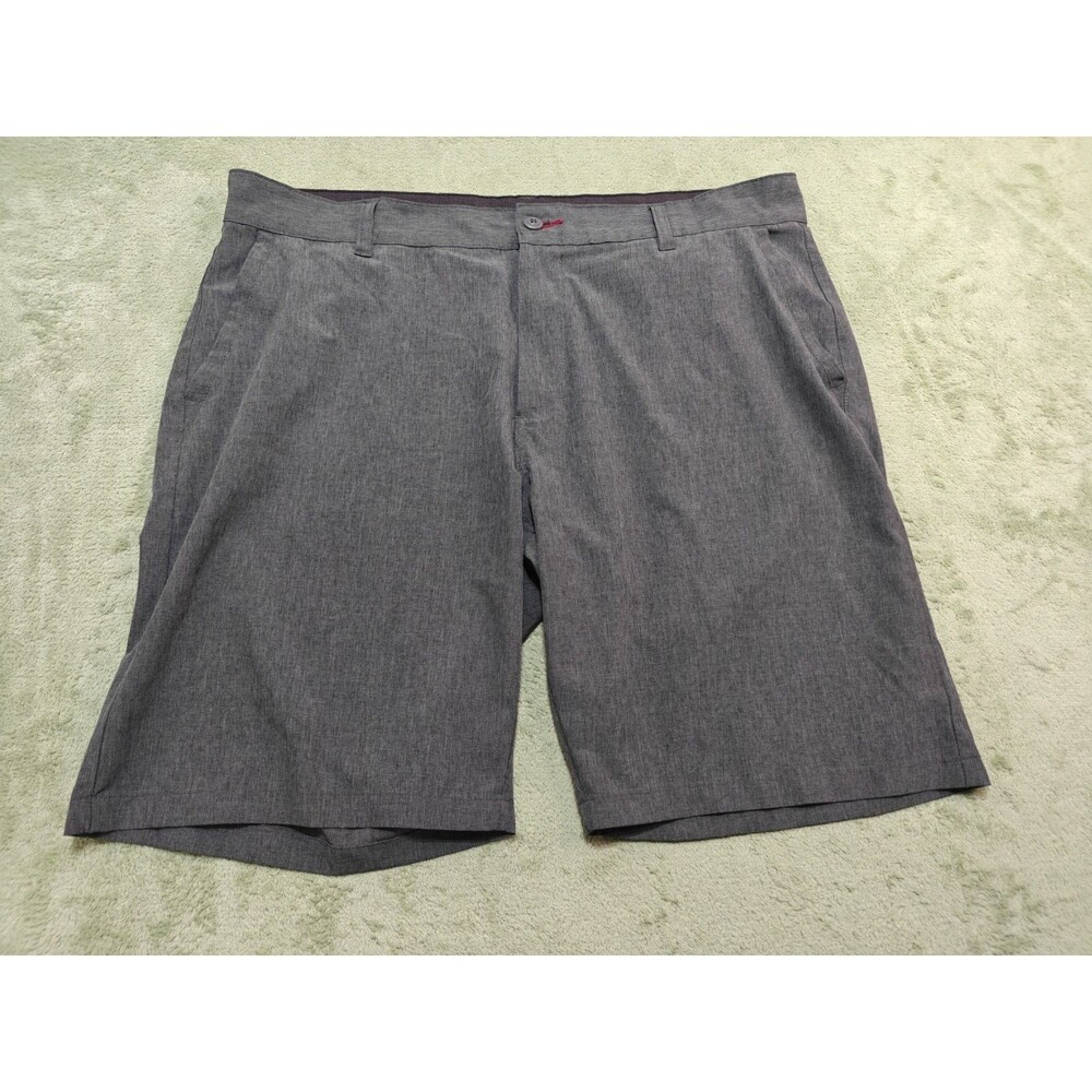Burnside Shorts Mens Size 38 Charcoal Heather Quick Dry Stretch Chino Boardshort